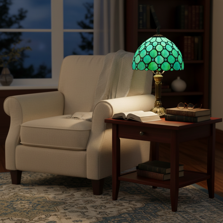 Elegancka barokowa lampa stołowa