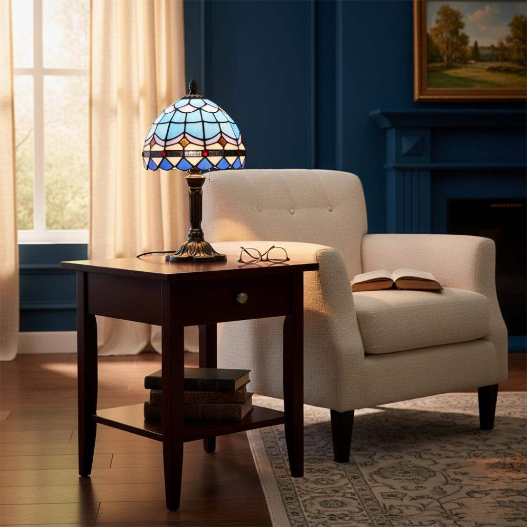 Złota barokowa lampa LED retro