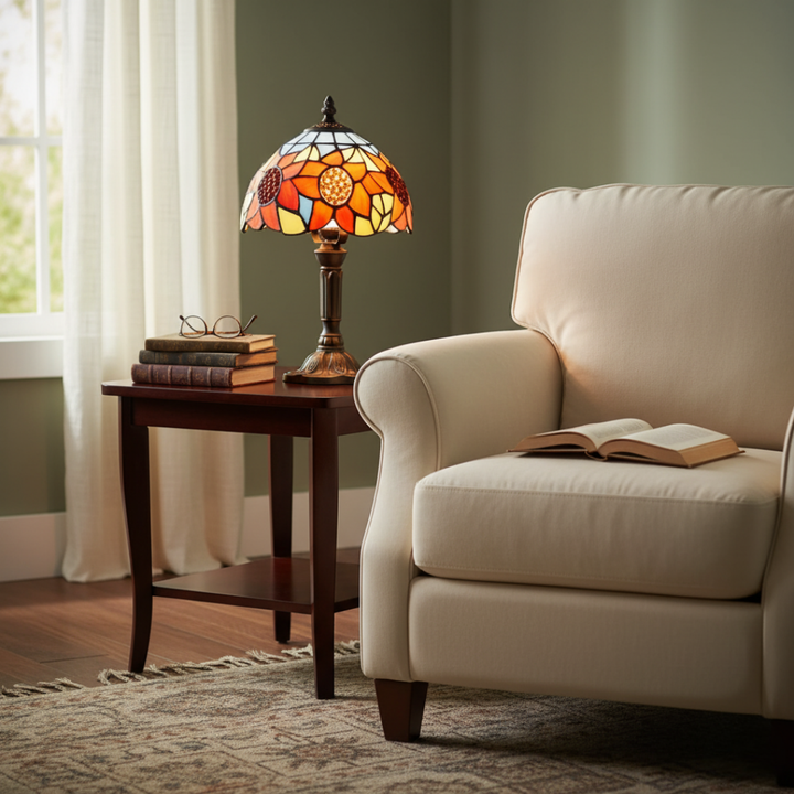 Klasyczna lampa stołowa inspirowana barokiem