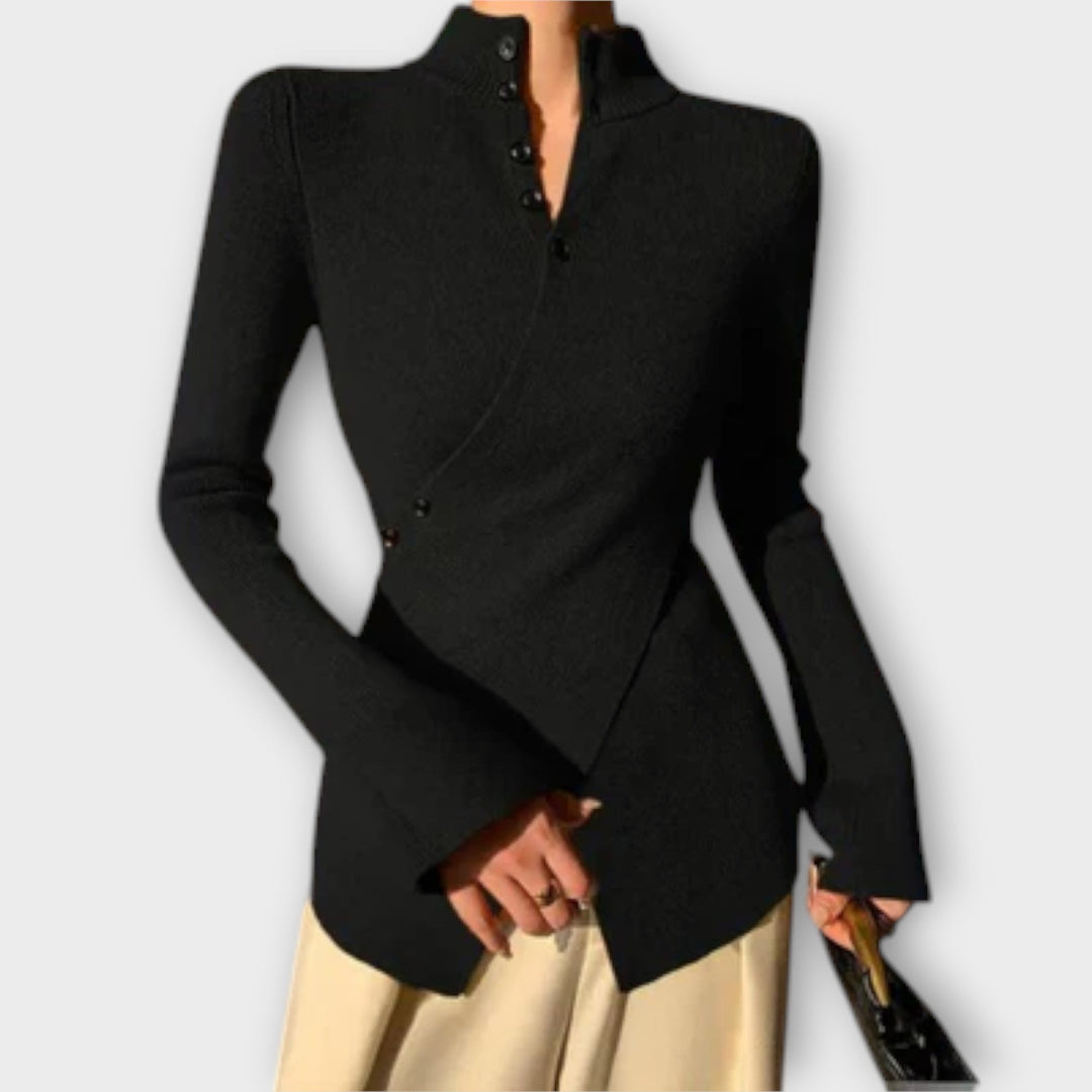 Michiko – Κομψό Slim Fit Πλεκτό Μπλουζάκι