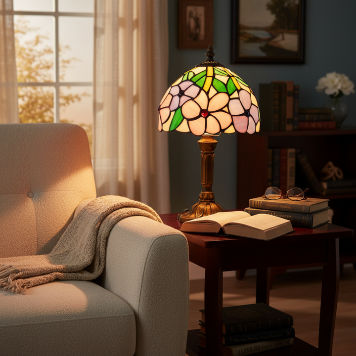 Lampa stołowa LED inspirowana barokiem