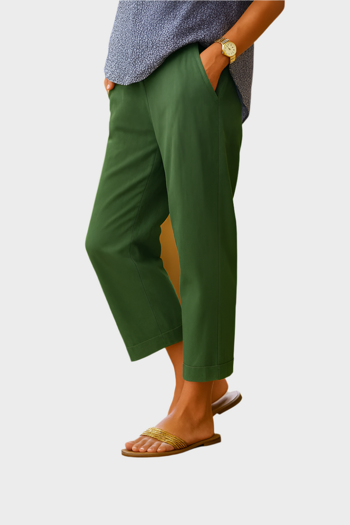 Καλοκαιρινό Παντελόνι από Λινό και Βαμβάκι