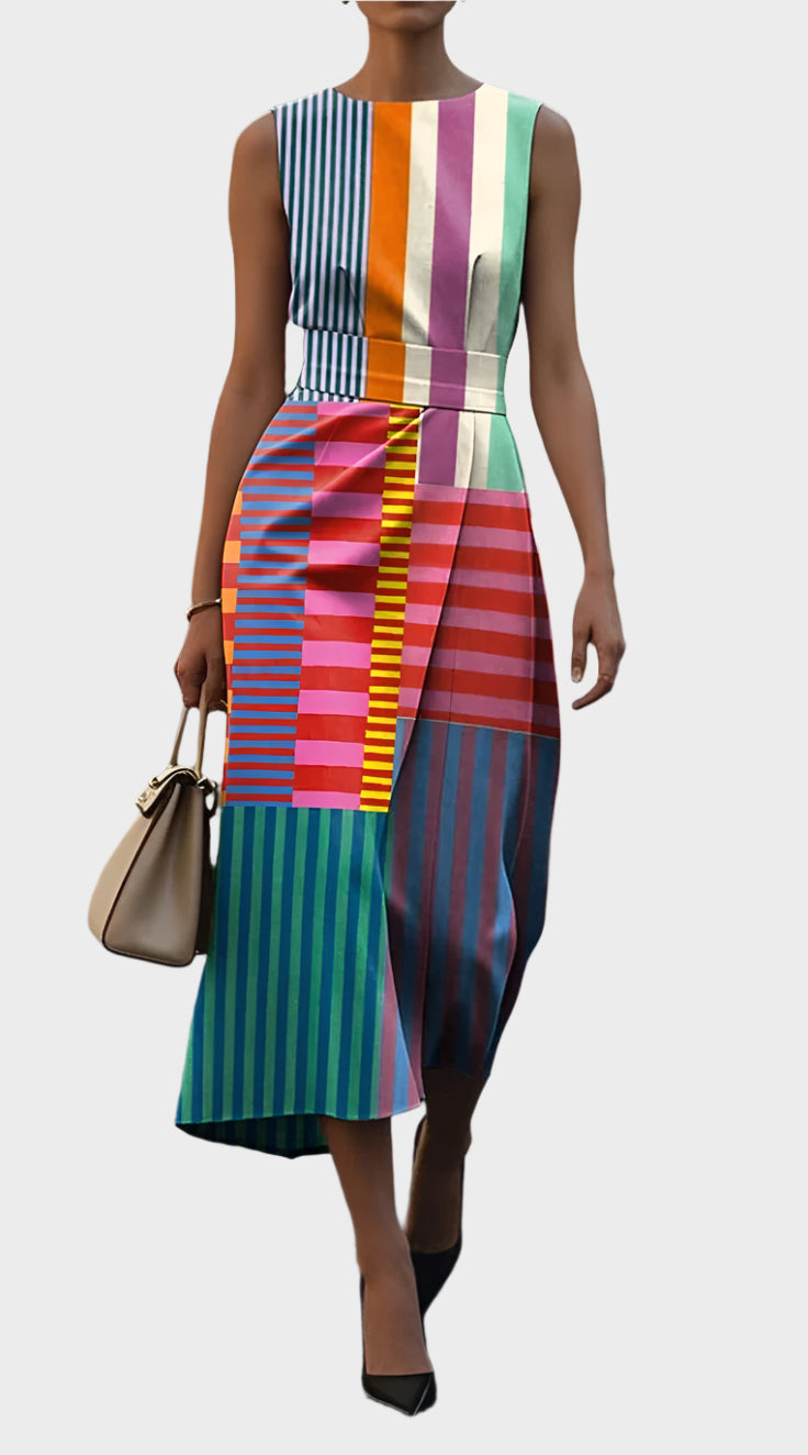 Φόρεμα χωρίς Μανίκια με Σχέδιο