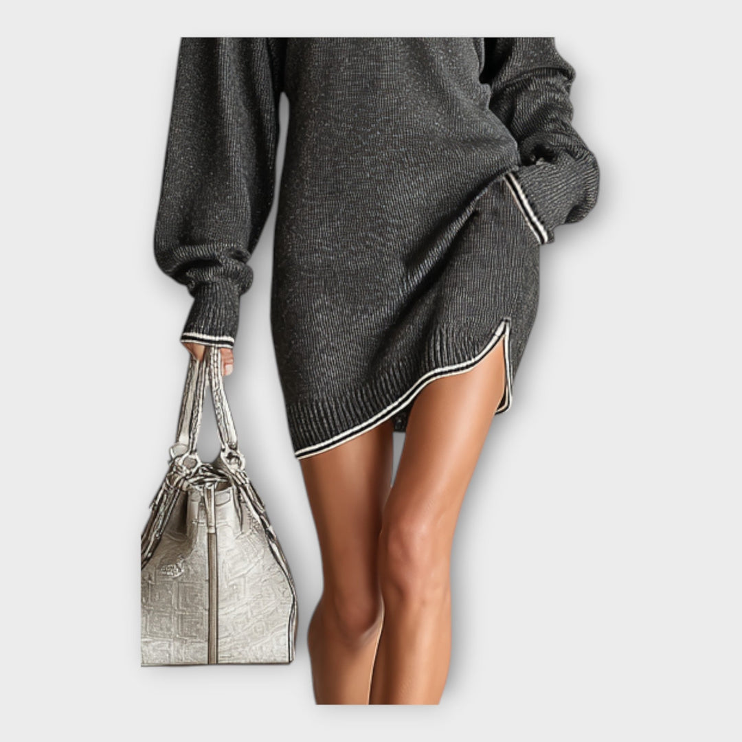 Πλεκτό φόρεμα με χαλαρή κομψότητα