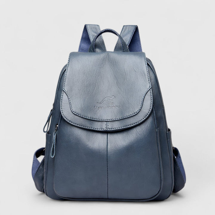 Καλλιστώ - Δερμάτινο σακίδιο πλάτης με αντικλεπτικό σχέδιο και στυλ