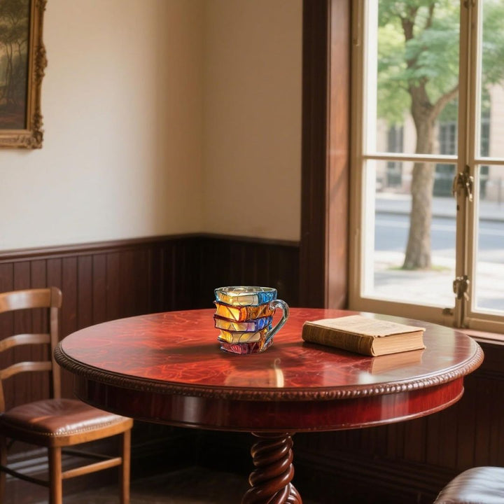 Unikalny ręcznie robiony kubek 3D „szczęście” — dla miłośników czytania