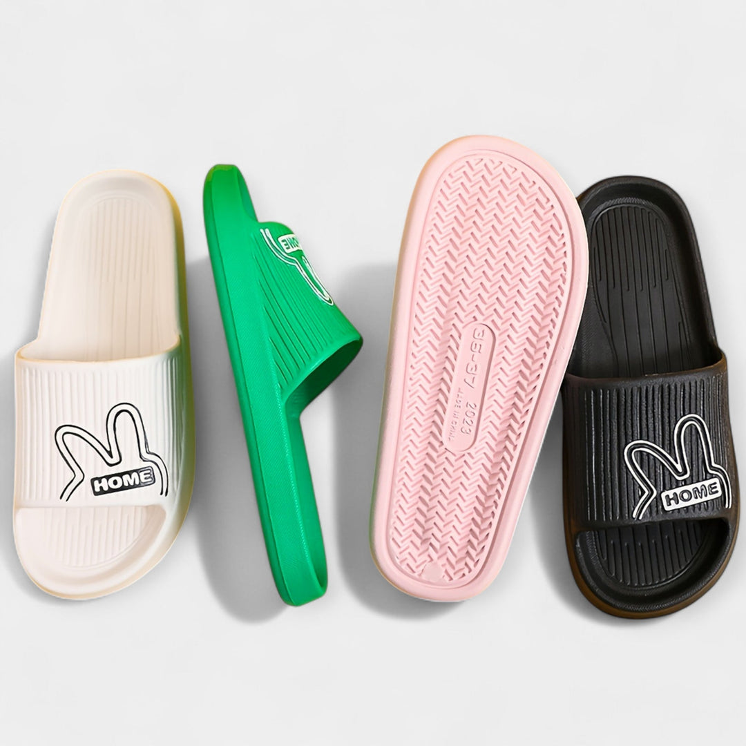 Γυναικείες Παντόφλες με Cartoon Σχέδιο & Ανοιχτά Δάχτυλα