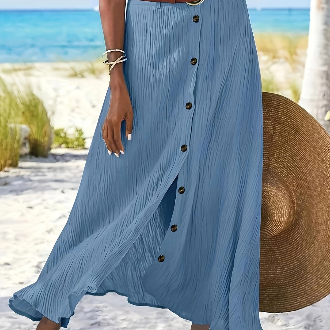 Ημιδιάφανη Μίντι Φούστα με Άνοιγμα