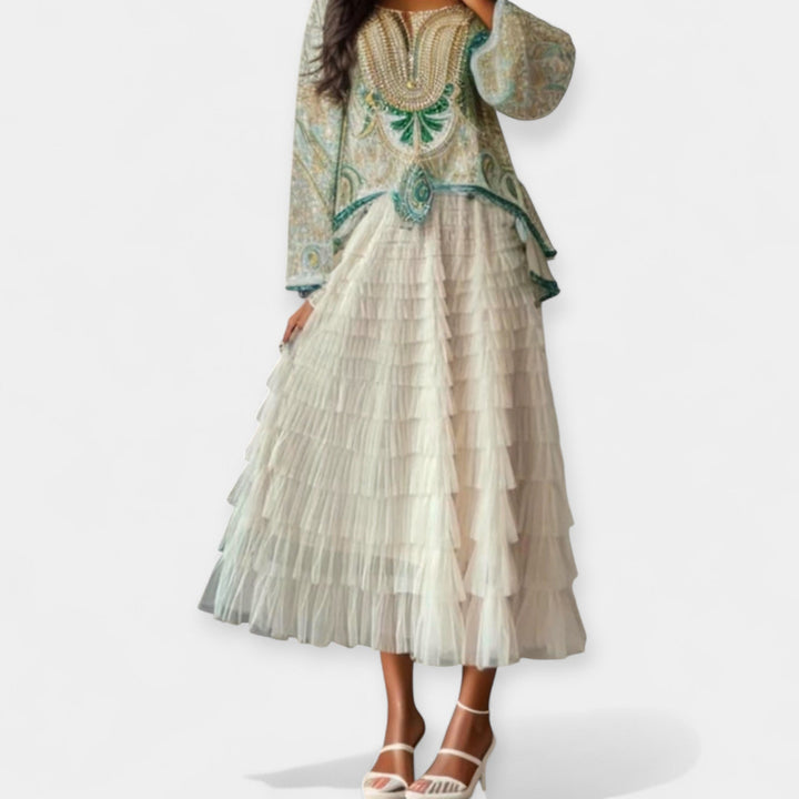 Κομψή Φούστα με Τούλι Διακοσμητική Λεπτομέρεια