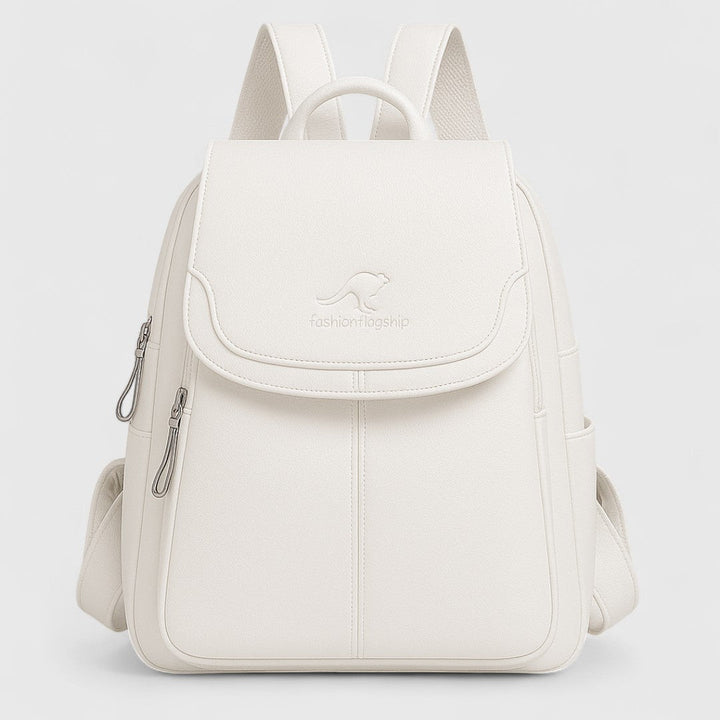 Καλλιστώ - Δερμάτινο σακίδιο πλάτης με αντικλεπτικό σχέδιο και στυλ