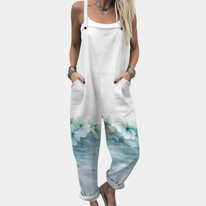 Δωροθέα - Ολόσωμη φόρμα με μοτίβο λεβάντας και καλοκαιρινή αέρινη άνεση