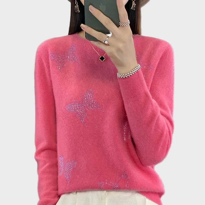 Πλεκτό Ζιβάγκο με Σχέδιο Πεταλούδας