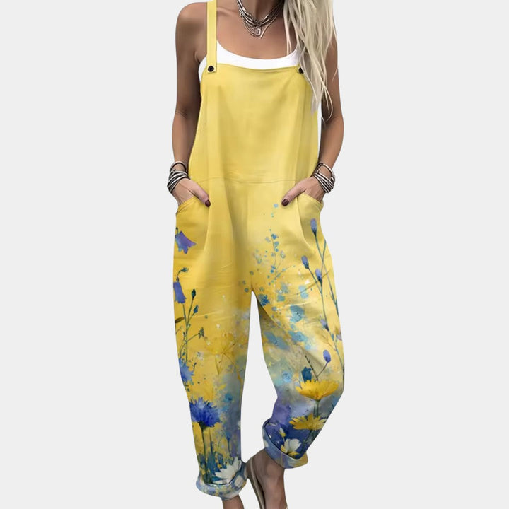 Δωροθέα - Ολόσωμη φόρμα με μοτίβο λεβάντας και καλοκαιρινή αέρινη άνεση