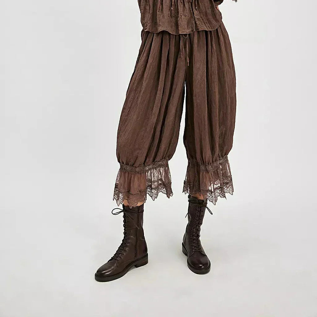 Παντελόνα Boho με Δαντέλα