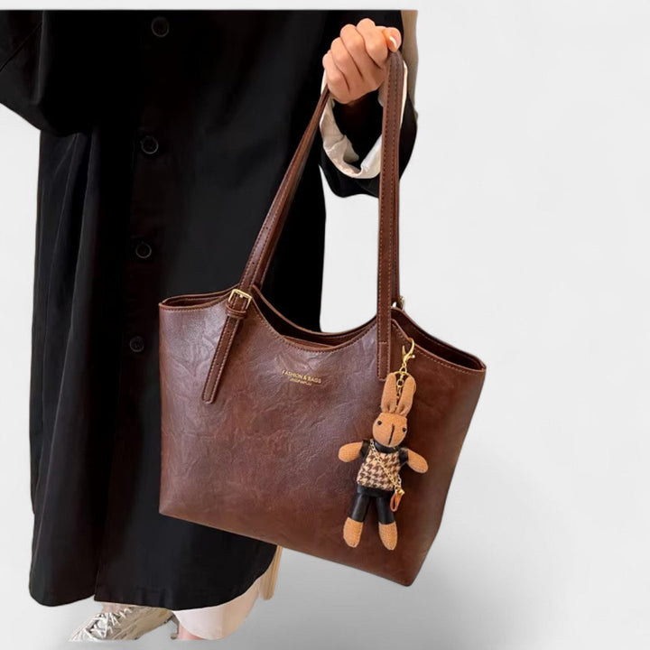 Γλυκερία - Κομψή τσάντα ώμου με vintage φινίρισμα