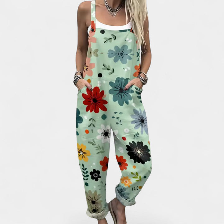 Αλκμήνη - Ολόσωμη φόρμα με ζωντανό φλοράλ μοτίβο