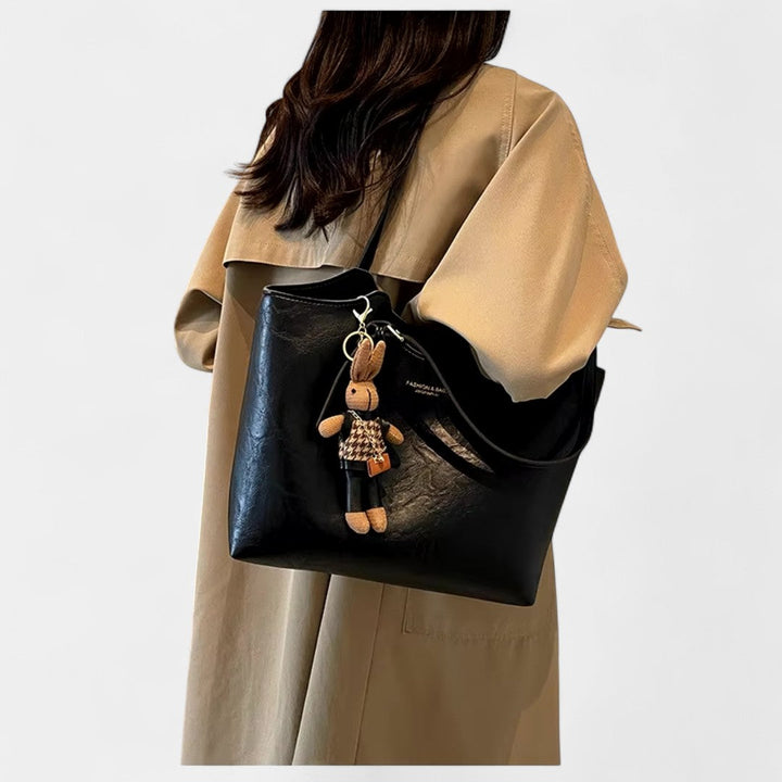 Γλυκερία - Κομψή τσάντα ώμου με vintage φινίρισμα