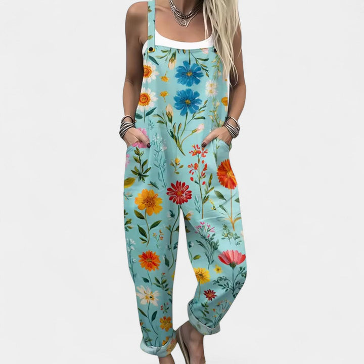 Αλκμήνη - Ολόσωμη φόρμα με ζωντανό φλοράλ μοτίβο