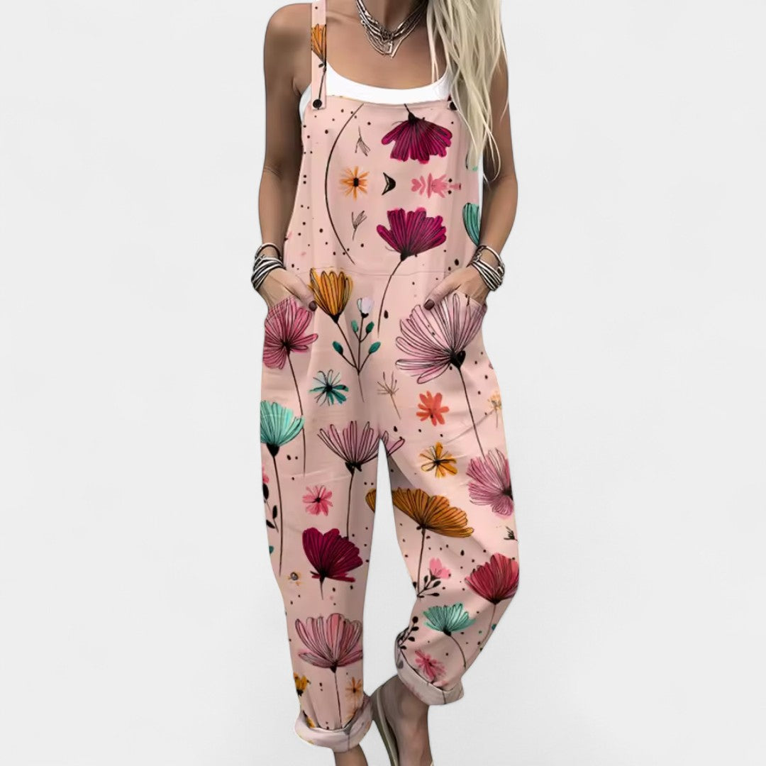 Αλκμήνη - Ολόσωμη φόρμα με ζωντανό φλοράλ μοτίβο