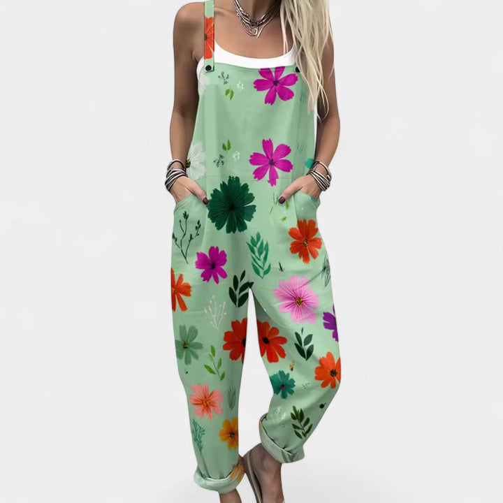 Αλκμήνη - Ολόσωμη φόρμα με ζωντανό φλοράλ μοτίβο