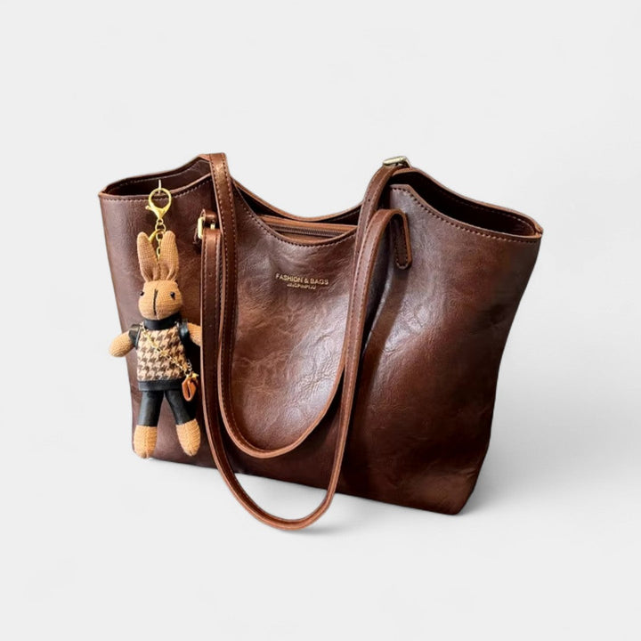 Γλυκερία - Κομψή τσάντα ώμου με vintage φινίρισμα