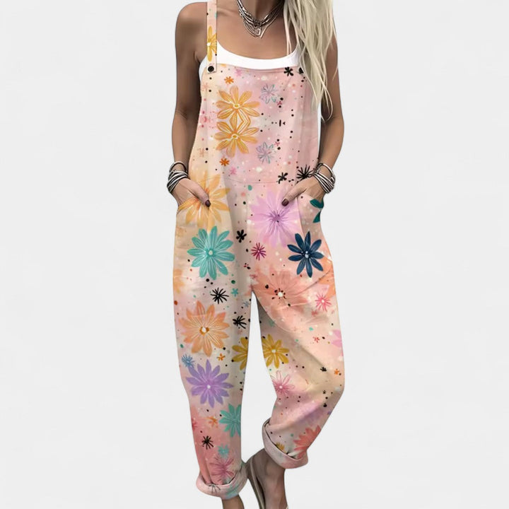 Αλκμήνη - Ολόσωμη φόρμα με ζωντανό φλοράλ μοτίβο