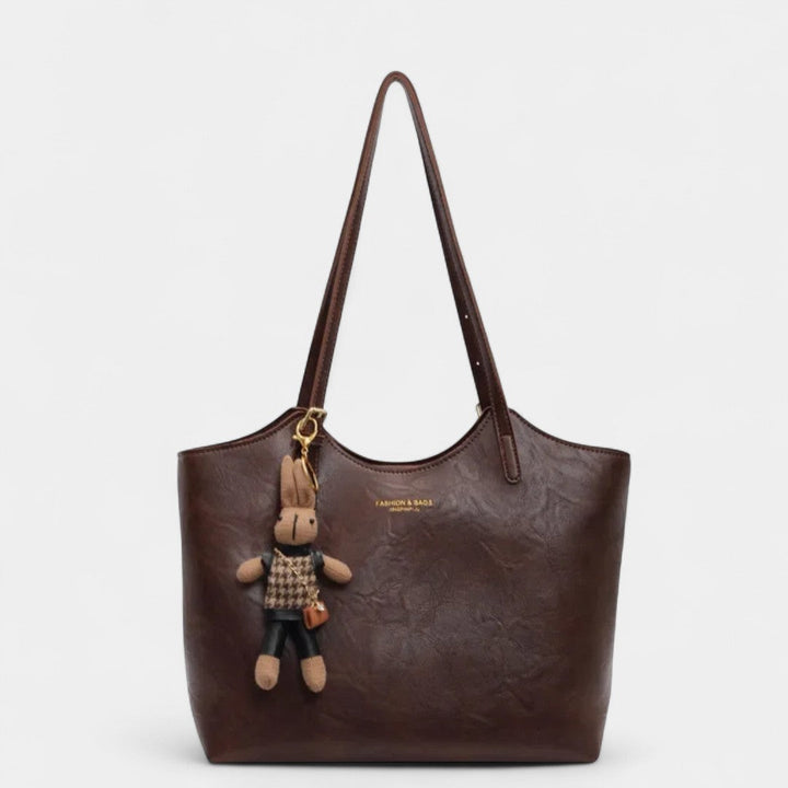 Γλυκερία - Κομψή τσάντα ώμου με vintage φινίρισμα