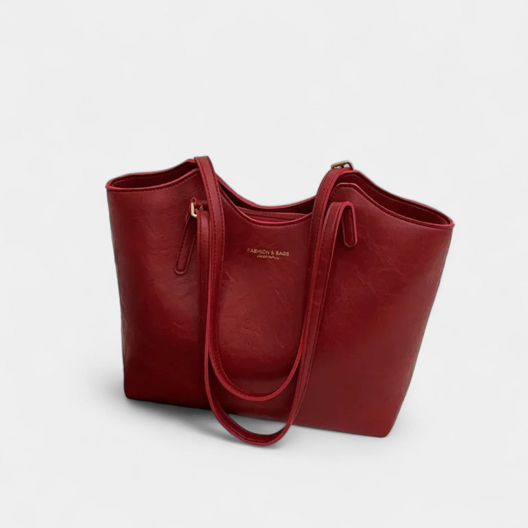 Γλυκερία - Κομψή τσάντα ώμου με vintage φινίρισμα