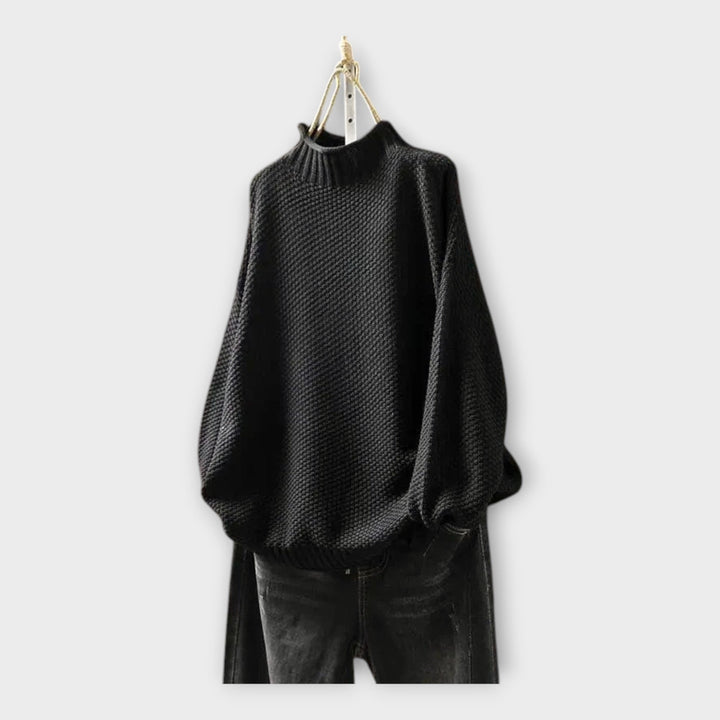 Πλεκτό Πουλόβερ με Ψηλό Γιακά