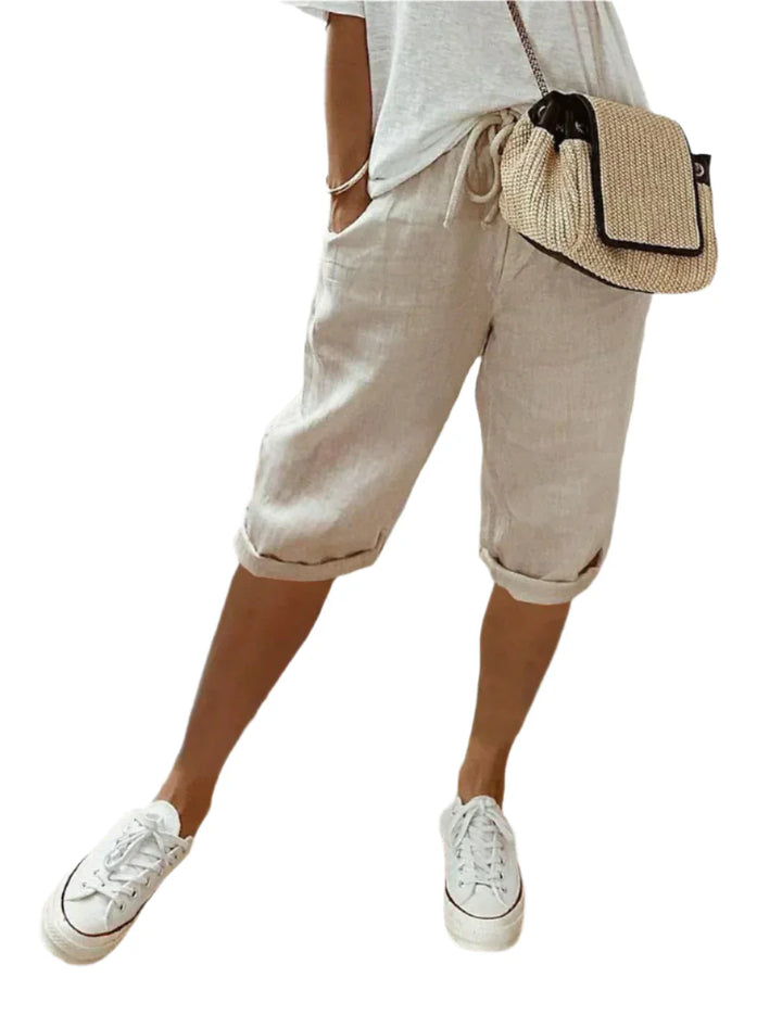 Κομψό Γυναικείο Λινό Παντελόνι