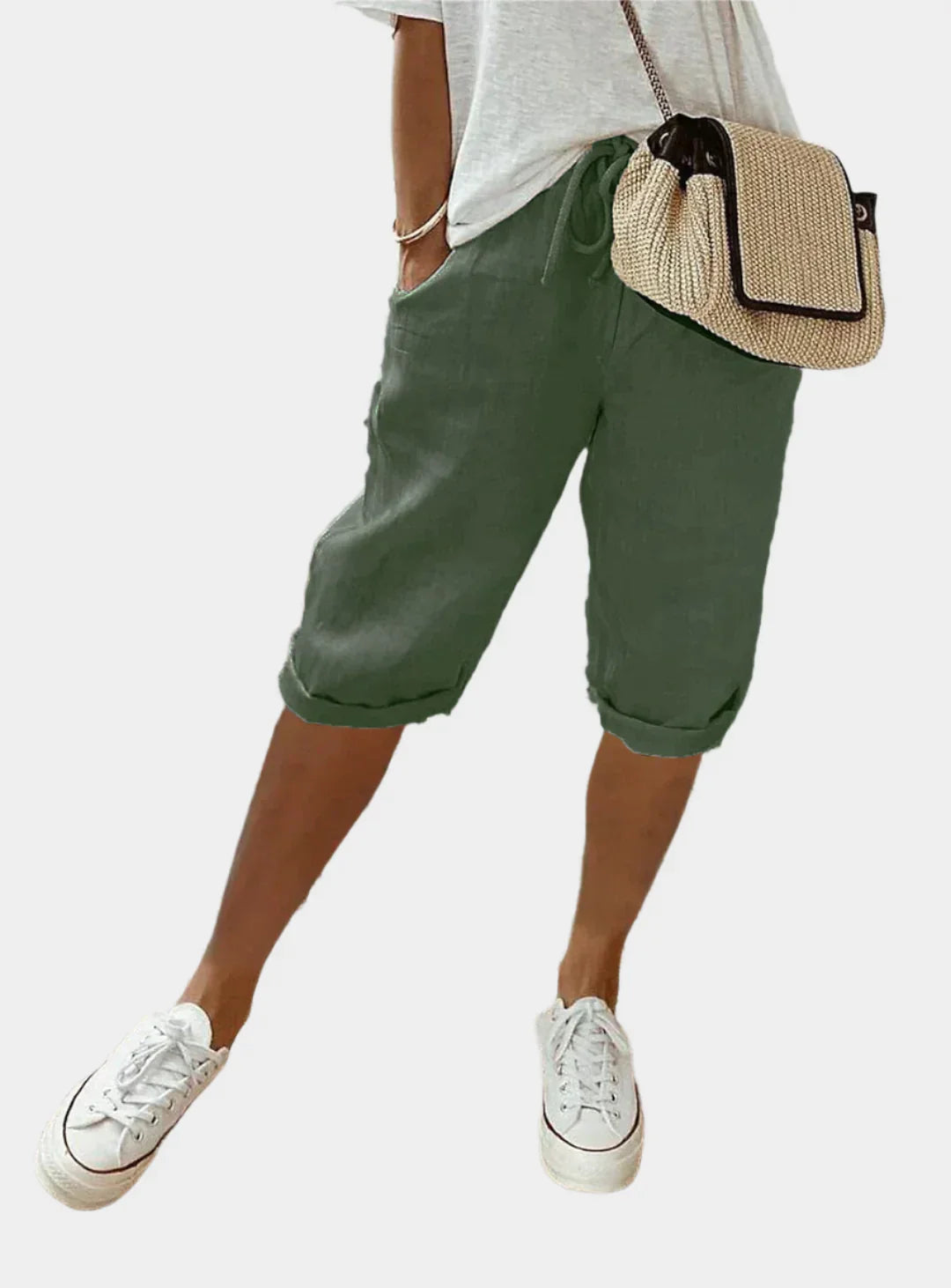 Κομψό Γυναικείο Λινό Παντελόνι