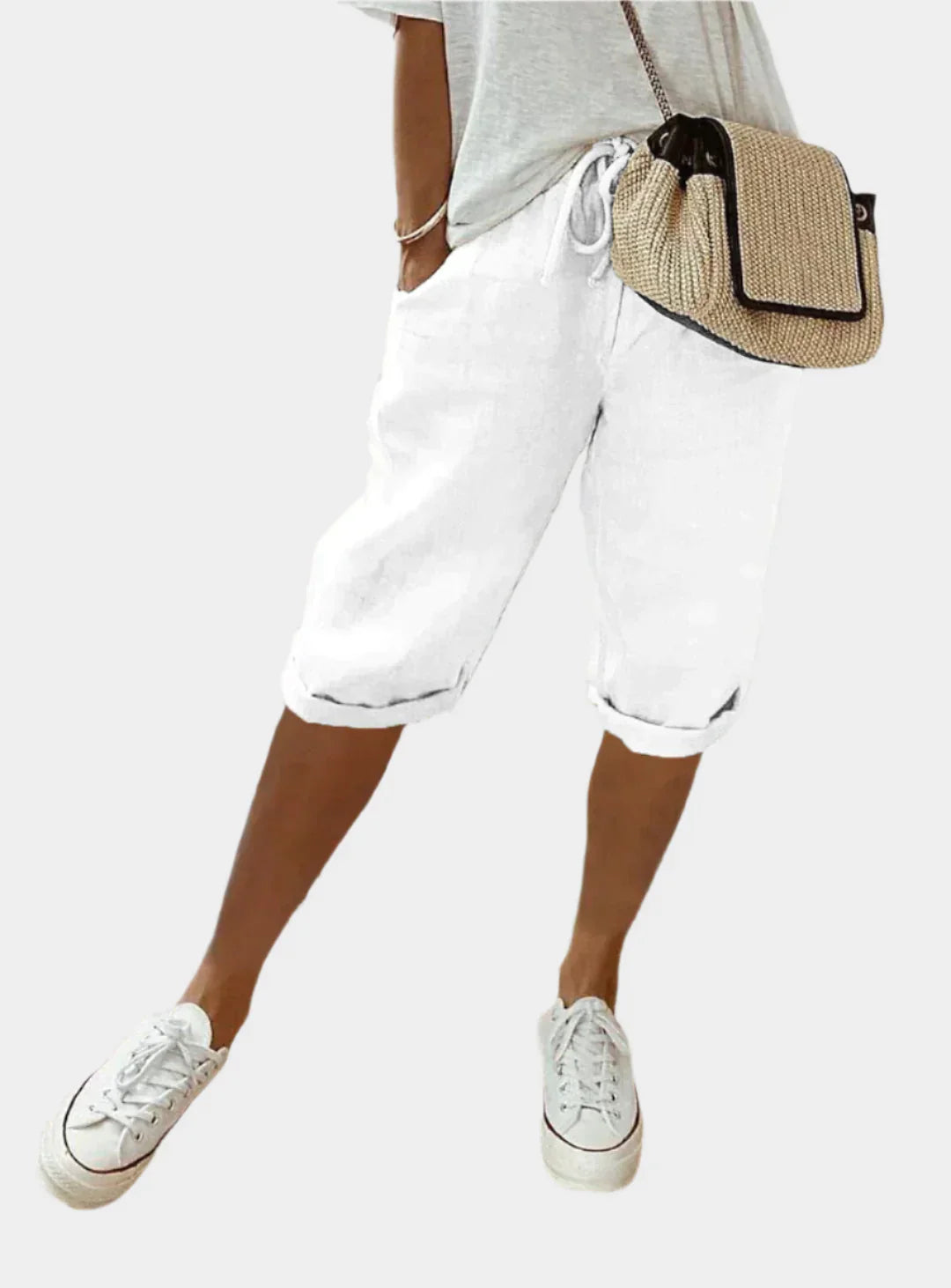 Κομψό Γυναικείο Λινό Παντελόνι