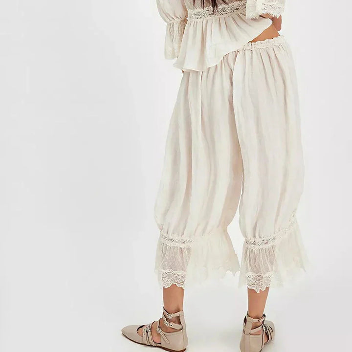 Παντελόνα Boho με Δαντέλα