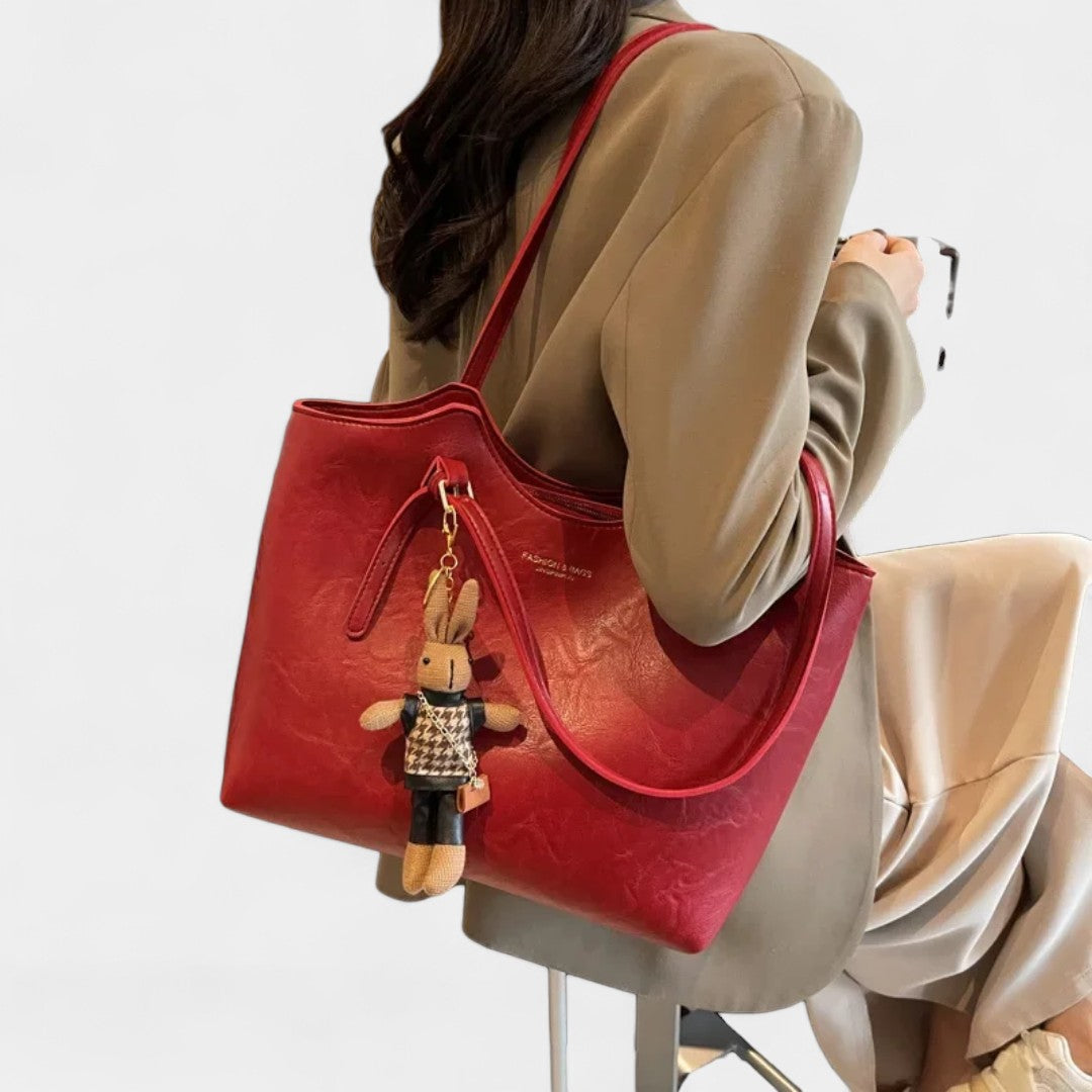 Γλυκερία - Κομψή τσάντα ώμου με vintage φινίρισμα