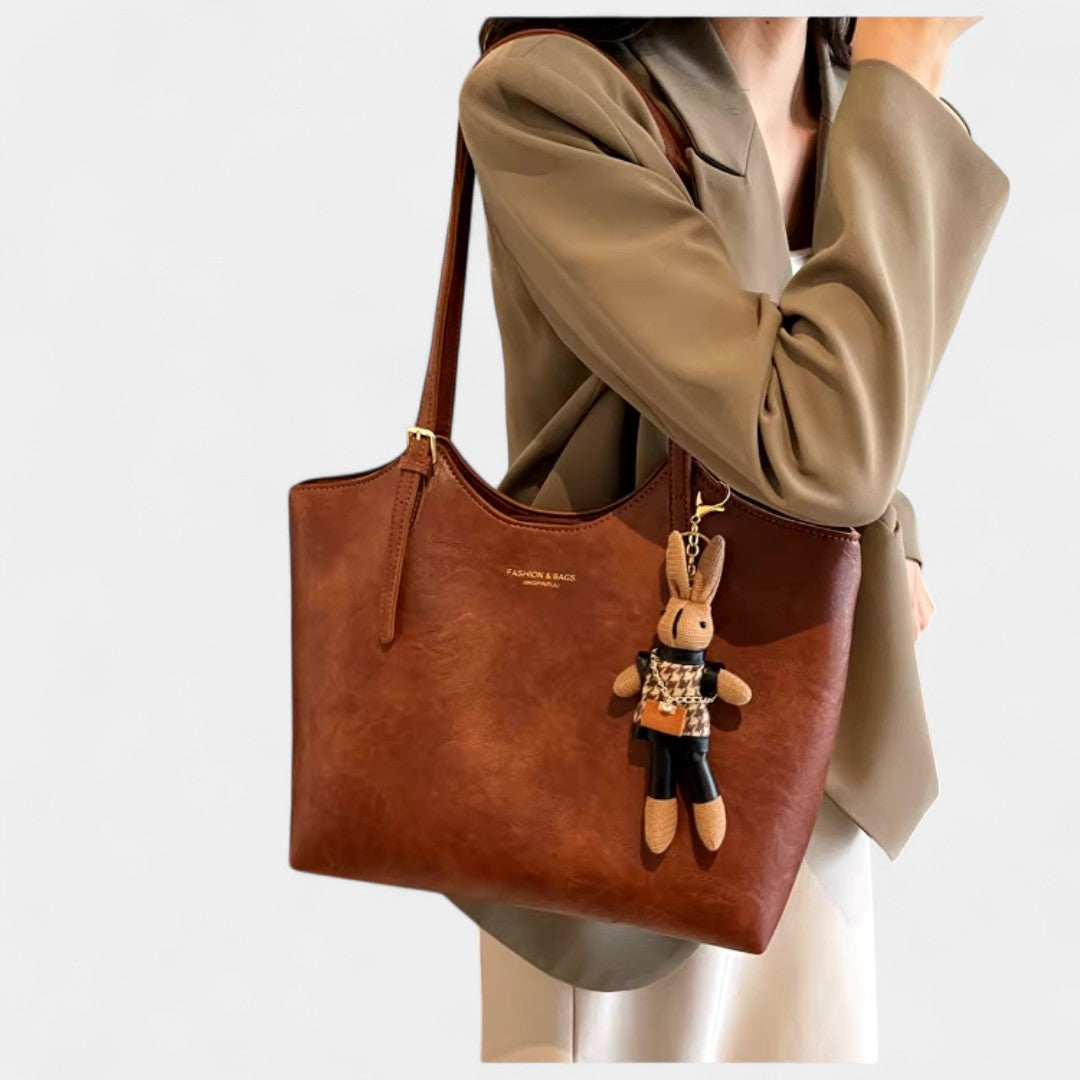 Γλυκερία - Κομψή τσάντα ώμου με vintage φινίρισμα