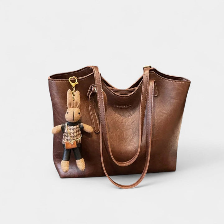 Γλυκερία - Κομψή τσάντα ώμου με vintage φινίρισμα