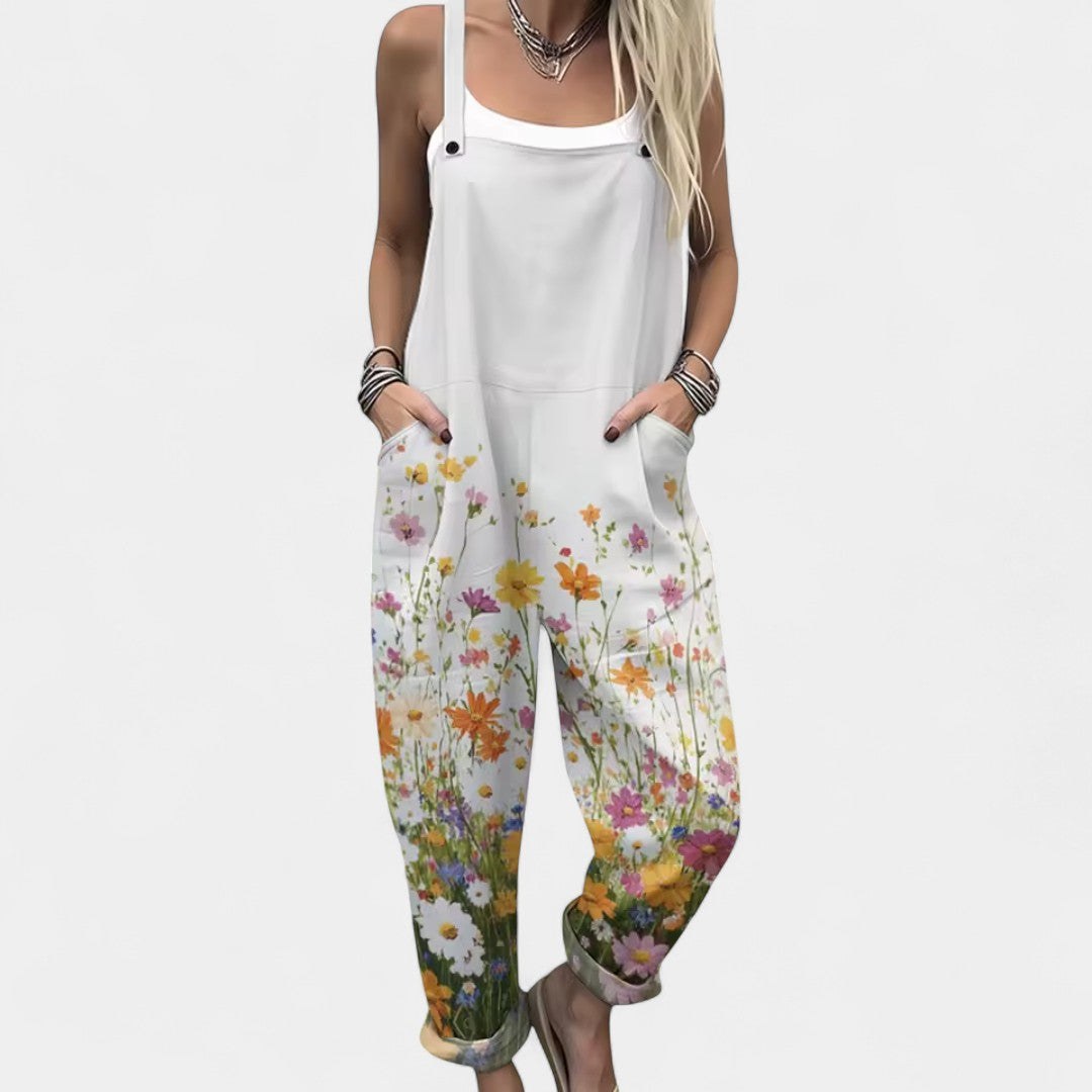 Δωροθέα - Ολόσωμη φόρμα με μοτίβο λεβάντας και καλοκαιρινή αέρινη άνεση