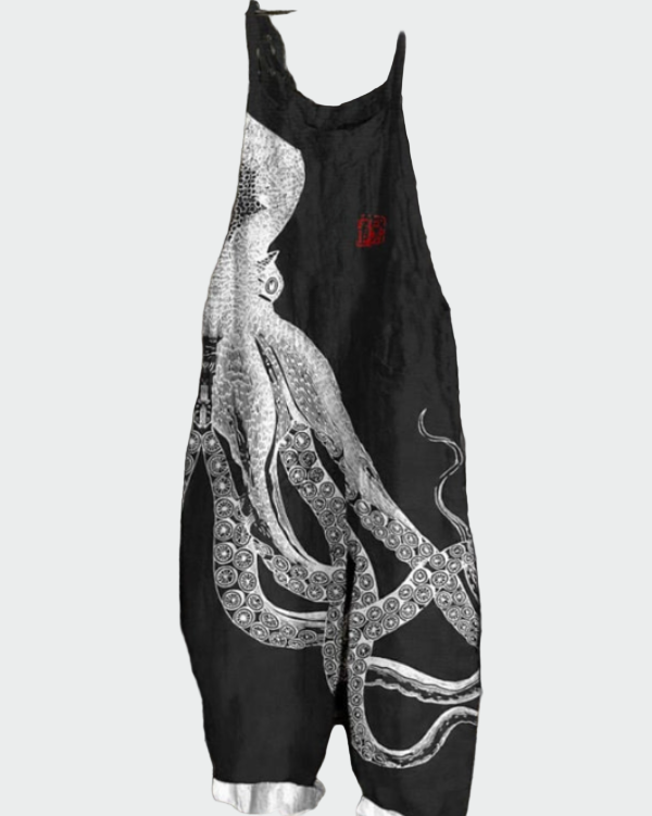 Γυναικεία ολόσωμη φόρμα με φαρδιά πόδια