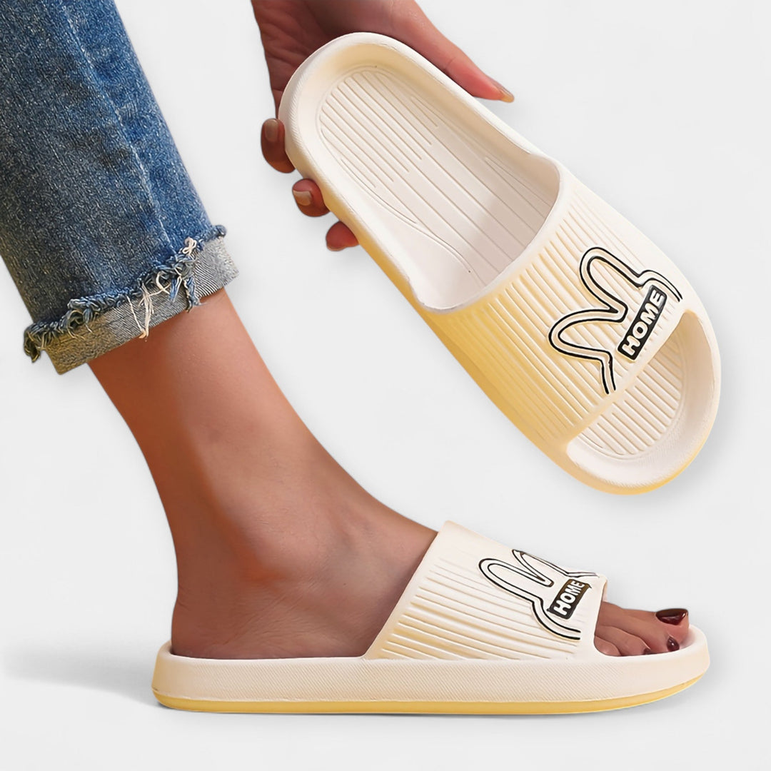 Γυναικείες Παντόφλες με Cartoon Σχέδιο & Ανοιχτά Δάχτυλα