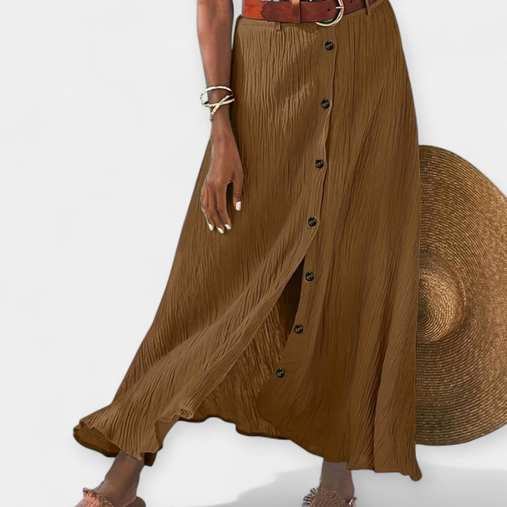 Ημιδιάφανη Μίντι Φούστα με Σκίσιμο