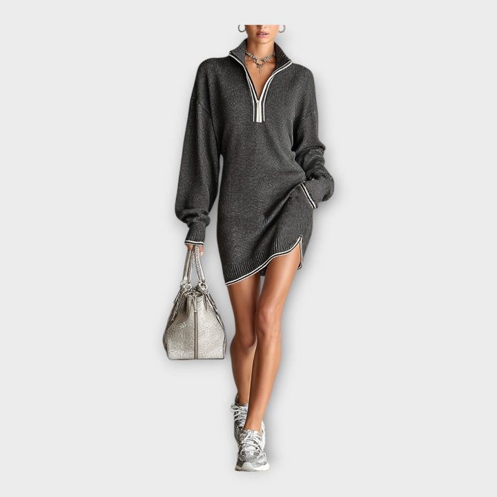 Πλεκτό φόρεμα με χαλαρή κομψότητα