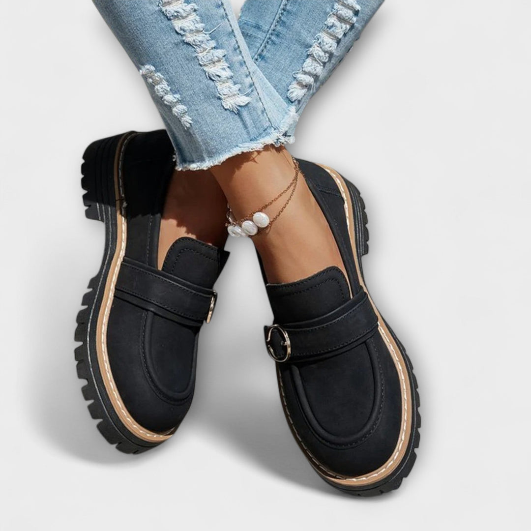 Ελένη Λώρα Casual Loafers Στρογγυλή Μύτη Άνετη Κατασκευή
