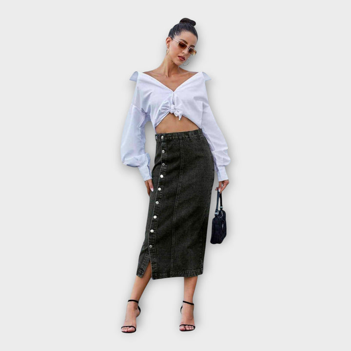 Μάξι Φούστα με Κουμπιά