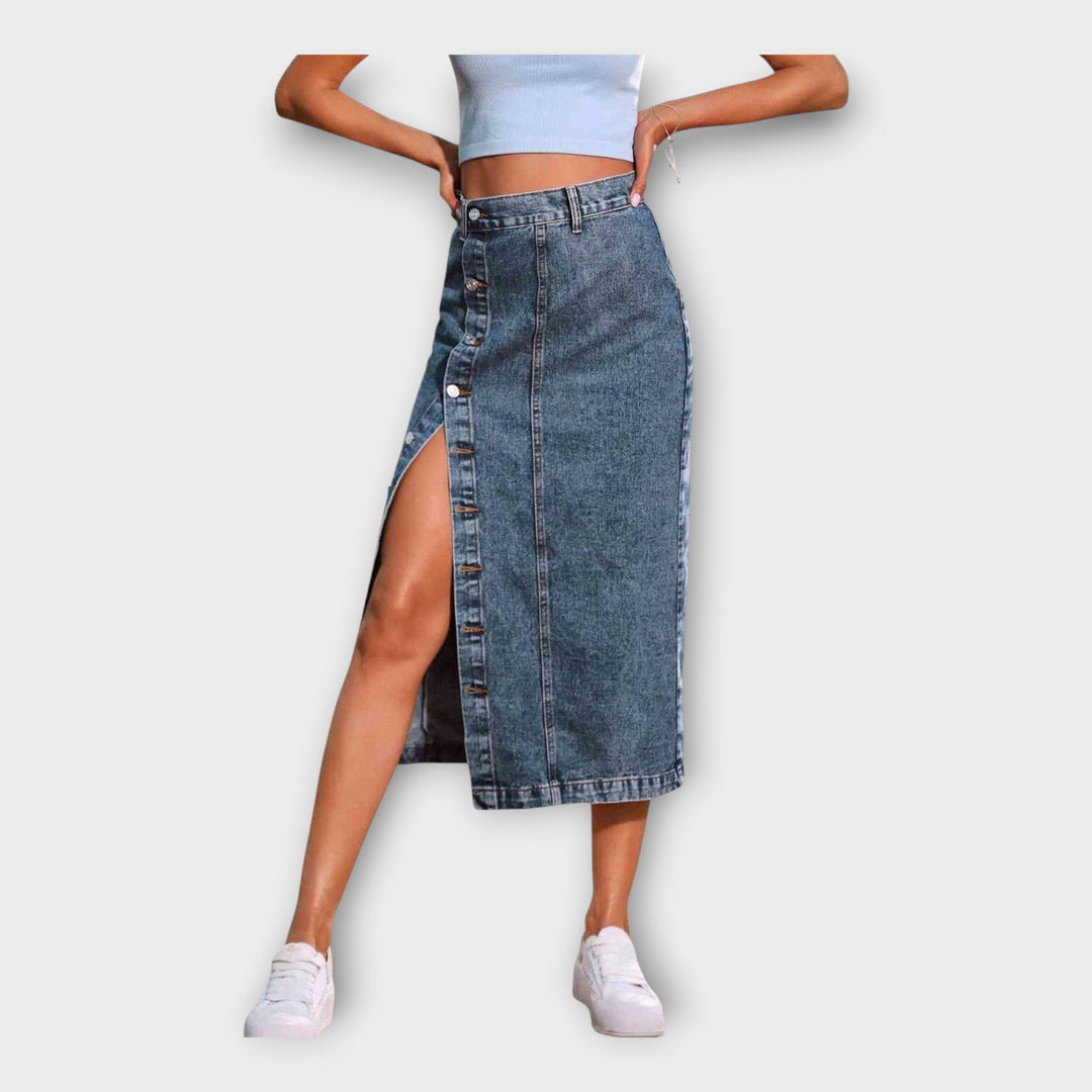 Μάξι Φούστα με Κουμπιά