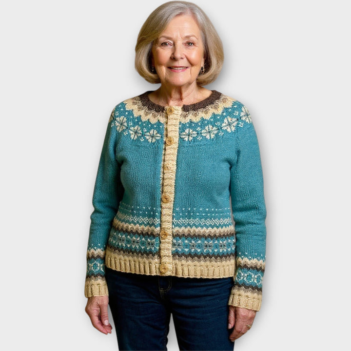 Πλεκτή Ζακέτα με Κουμπιά και Διακριτικό Σχέδιο