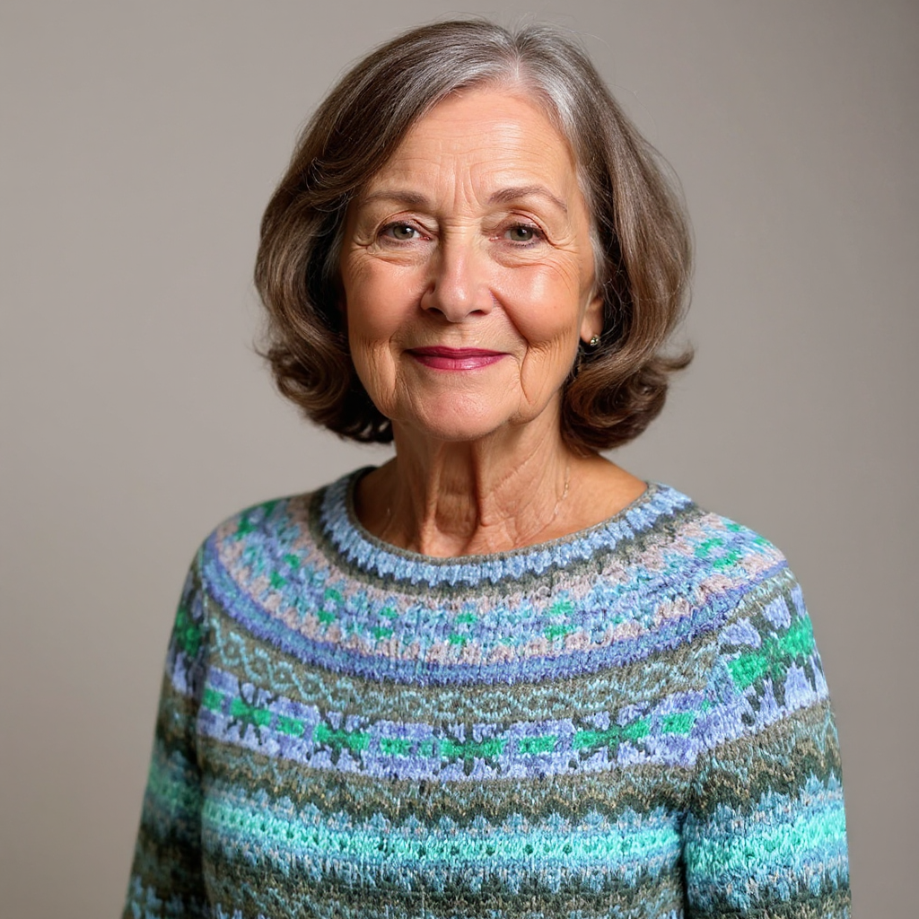 Πλεκτό Πουλόβερ με Γεωμετρικά Σχέδια