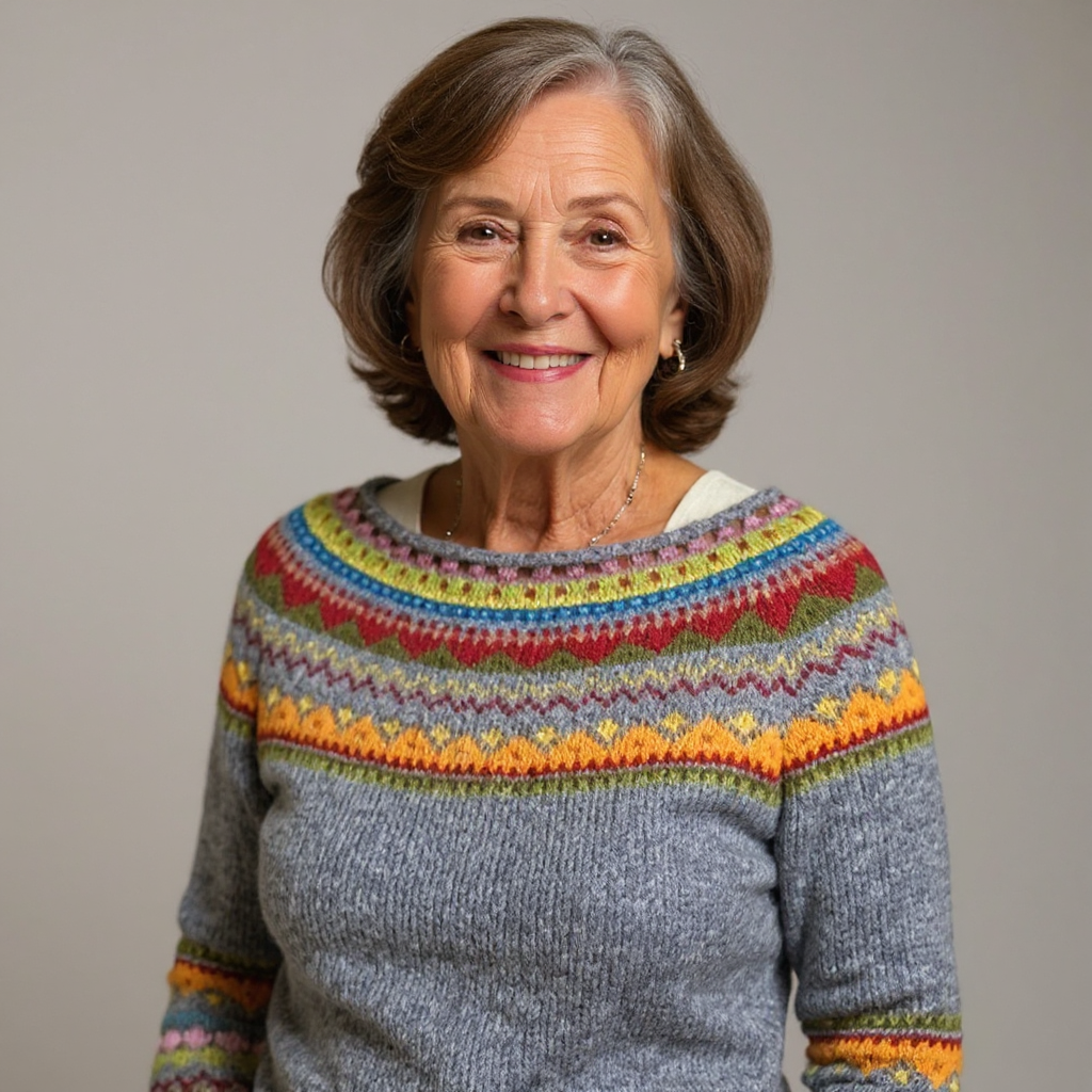 Πλεκτό Πουλόβερ με Γεωμετρικό Σχέδιο