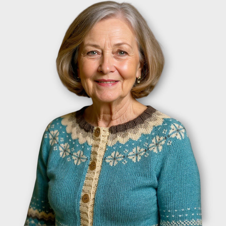 Πλεκτή Ζακέτα με Κουμπιά και Διακριτικό Σχέδιο