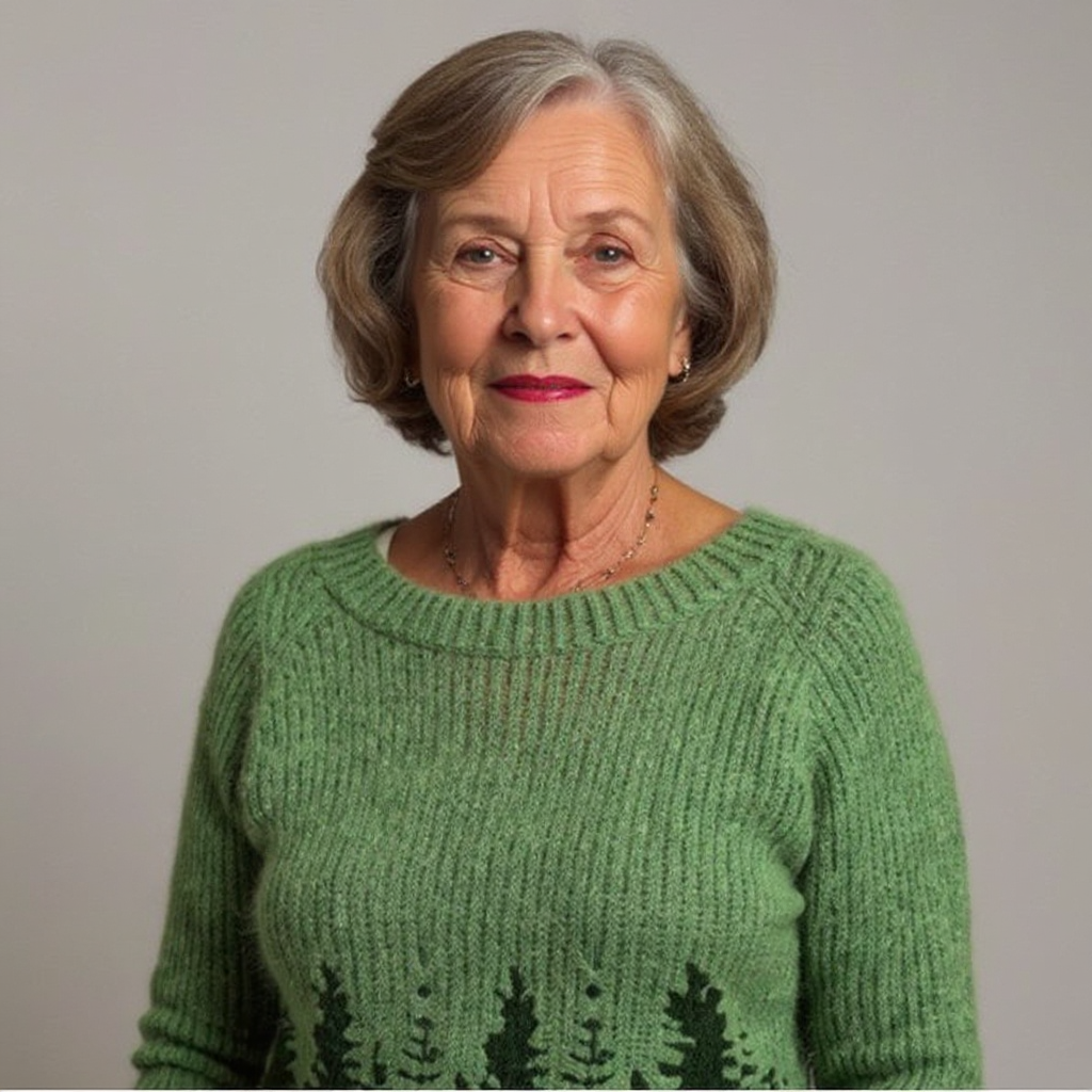 Πλεκτή Μπλούζα με Μοτίβο Έμπνευσης από τη Φύση