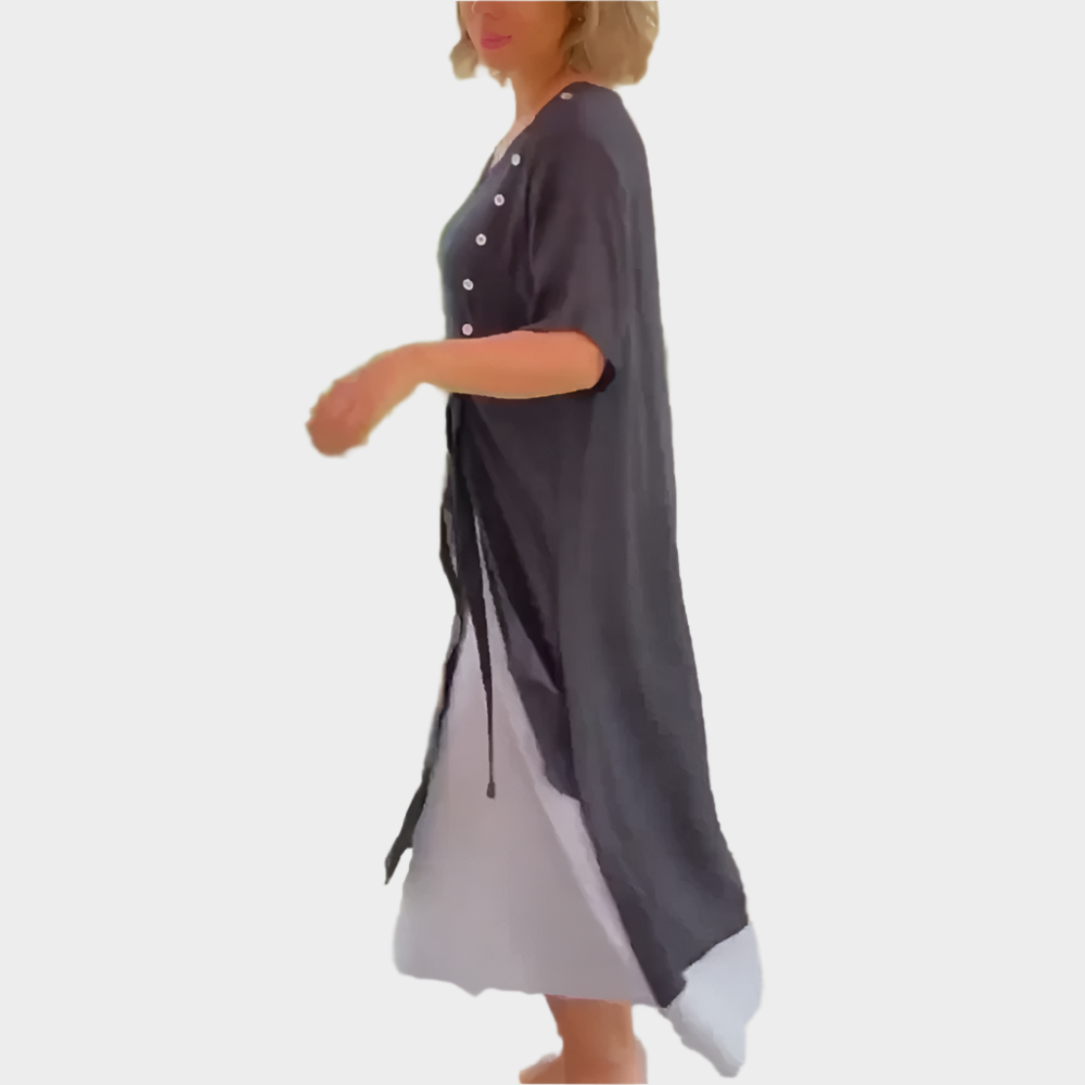 Κλασικό Μάξι Φόρεμα σε Μονόχρωμη Απόχρωση